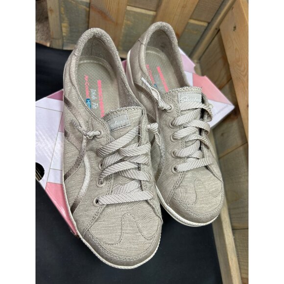 Skechers Womens Madison Ave-Take A Walk Wide Fit Sneakers 7.5 Taupe - Picture 4 of 9